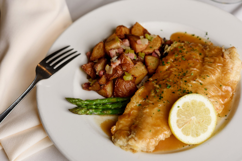 Juban's Poisson Meunière of Gulf fish in a luscious Creole meunière sauce