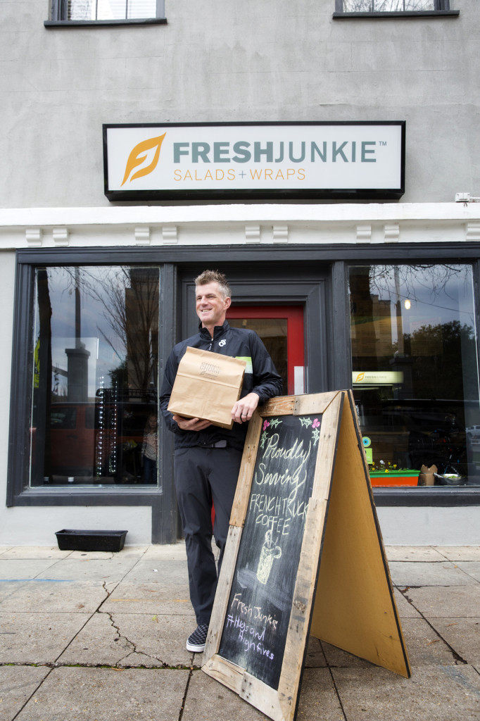 FreshJunkie owner Pat Fellows outside the North Boulevard Town Square location.