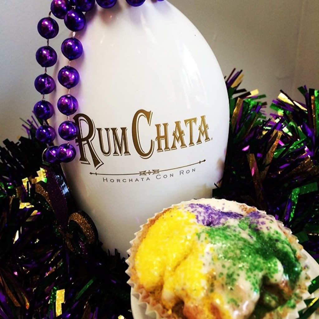 Cupcake Allie's king cake cupcake with a Rum Chata icing. Image courtesy of Cupcake Allie