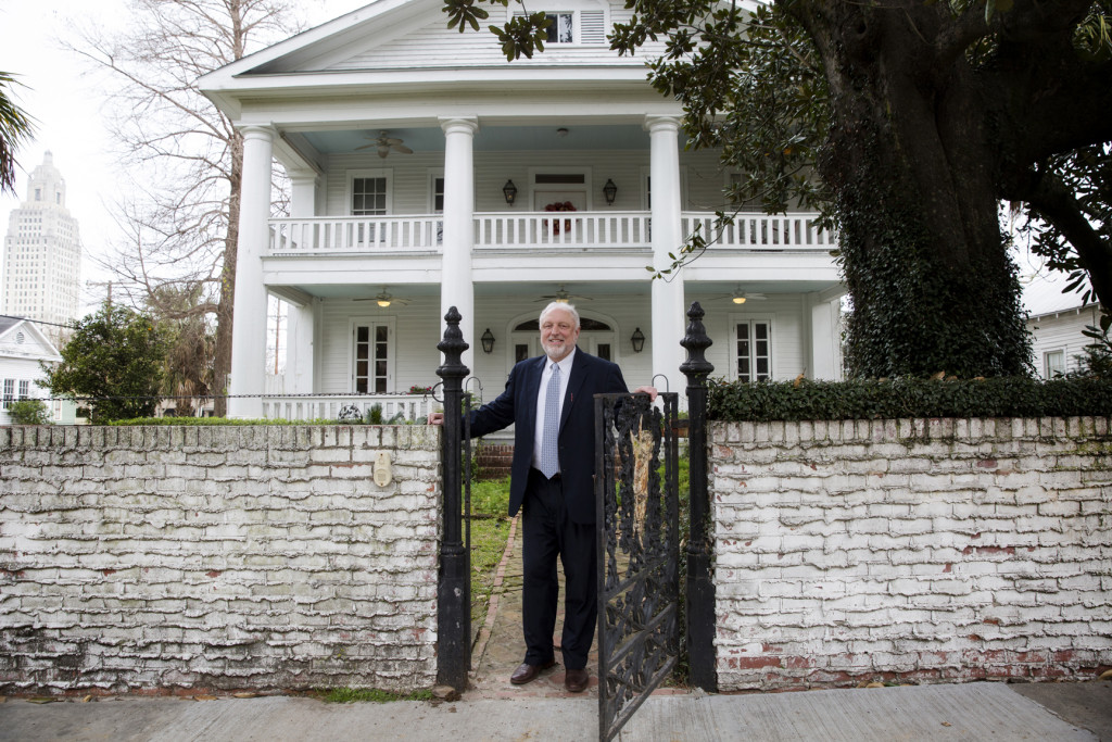 Davis Rhorer outside his home downtown.