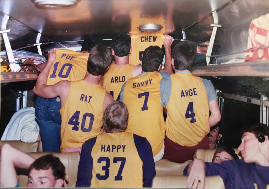 The team wearing matching jerseys with nicknames they gave each other