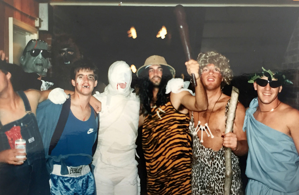 The team at their infamous annual Halloween party