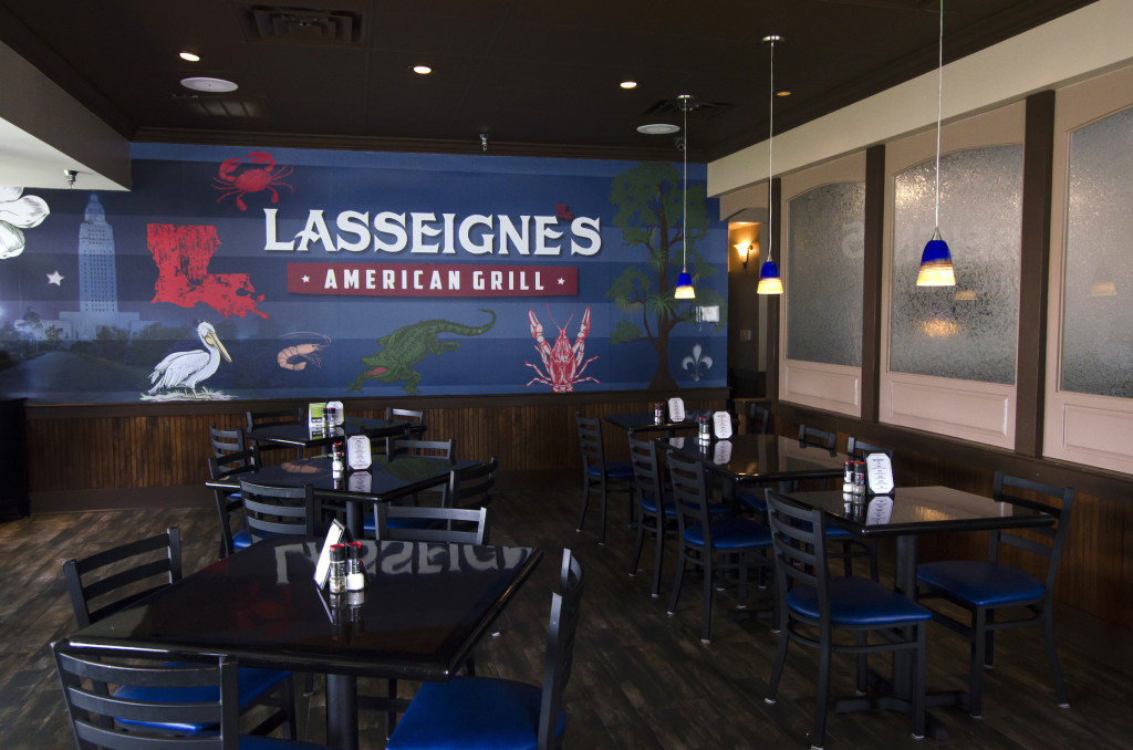 One of the dining spaces at Lasseigne's