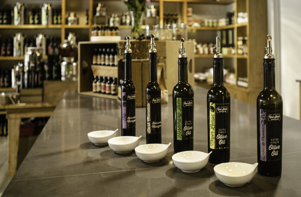 The expanded olive oil tasting bar