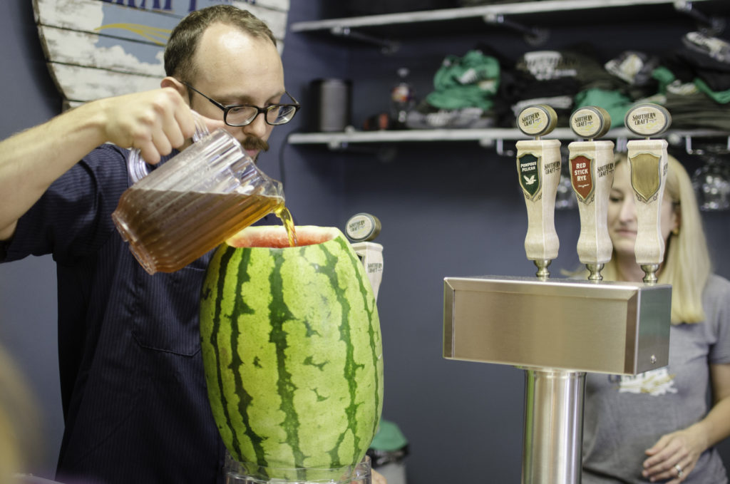 Watermelon-infused beer, anyone? Southern Craft bartenders create special brews during the opening weekend event.