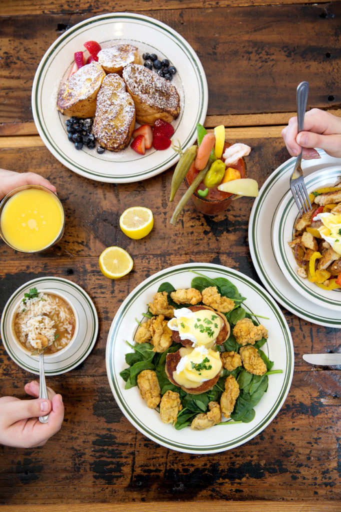 A full brunch spread at Canefield Tavern