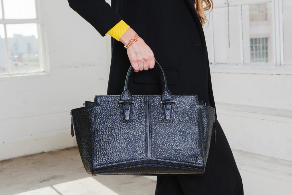 R3FORM’s Hyde Signature Tote, $298, and Knotted Needle Bracelets, $48