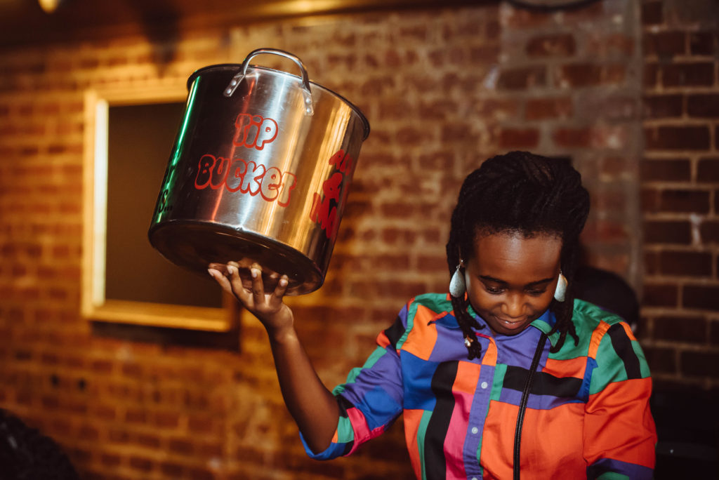 Fittingly, the tip jar is a giant pot not unlike the ones used to cook the red beans and rice for the weekly show.