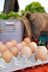 Eggs and dairy, along with proteins, have become a popular addition to the market in recent years. Photo by Collin Richie.
