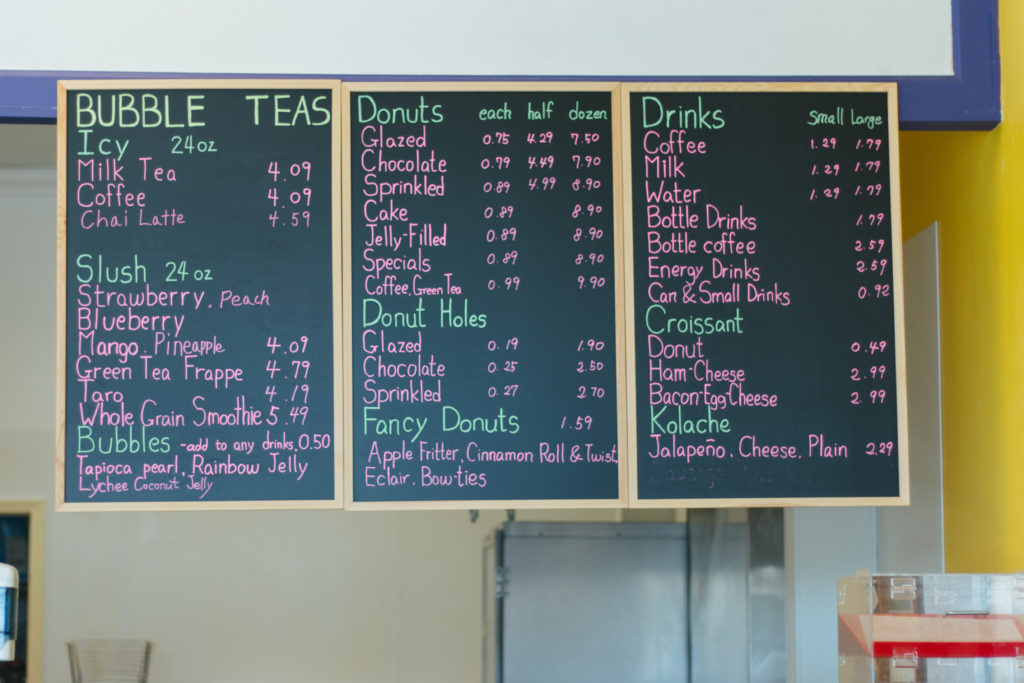 Prince Donuts offers a wide variety of bubble teas and breakfast items.