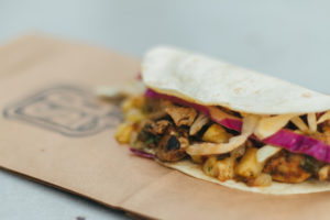 Part of the original menu, the "No Reggae" taco from Somos Bandidos features grilled chicken, jerk sauce, pineapple and serrano salsa. Photo by Ischelle Martin