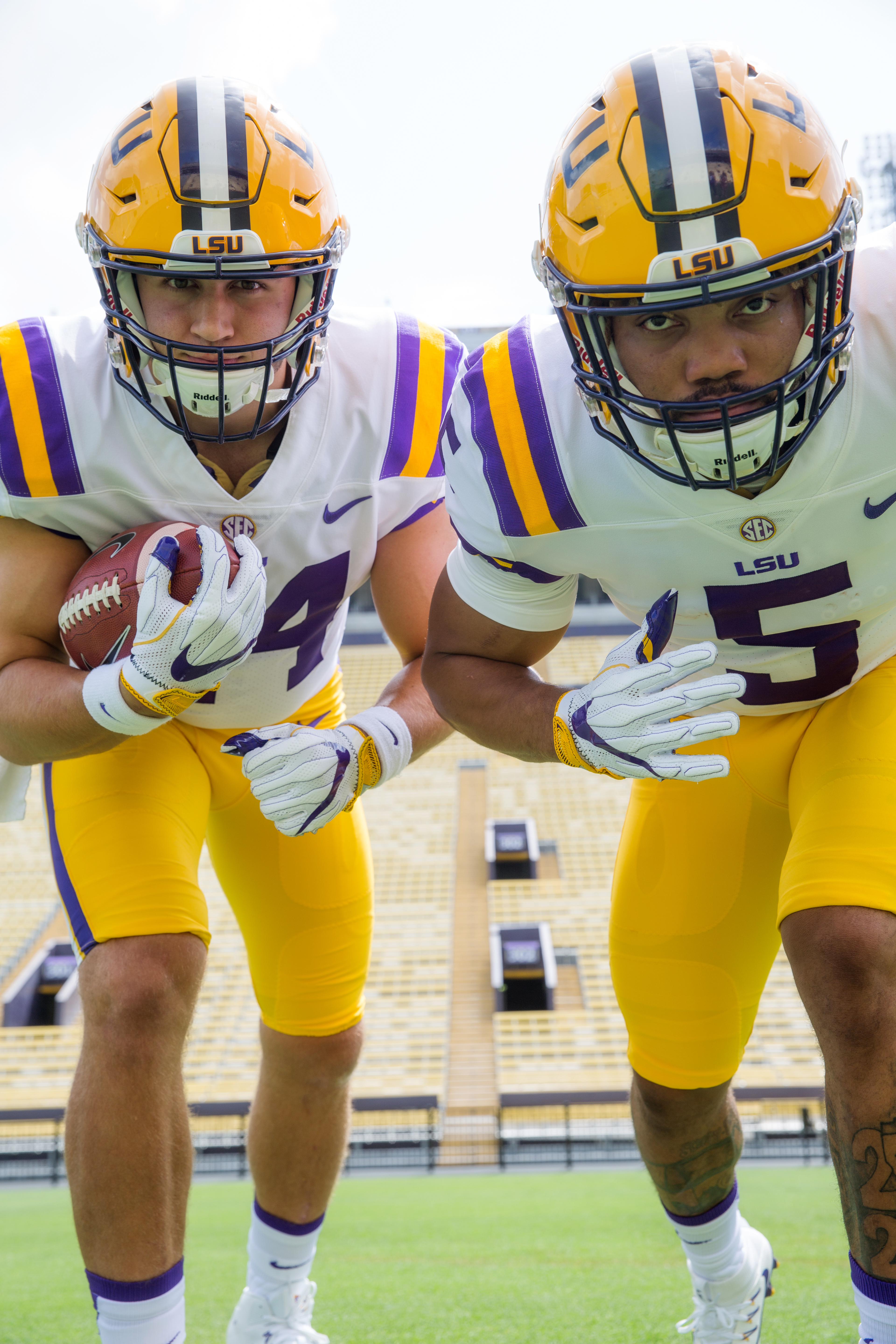 LSU duo Derrius Guice and J.D. Moore come from two different