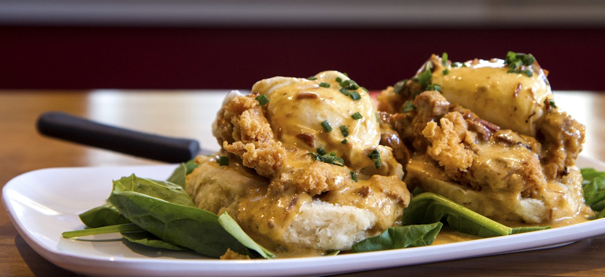 Fast Break Chicken And Biscuits For Brunch At The Ruby Slipper Cafe