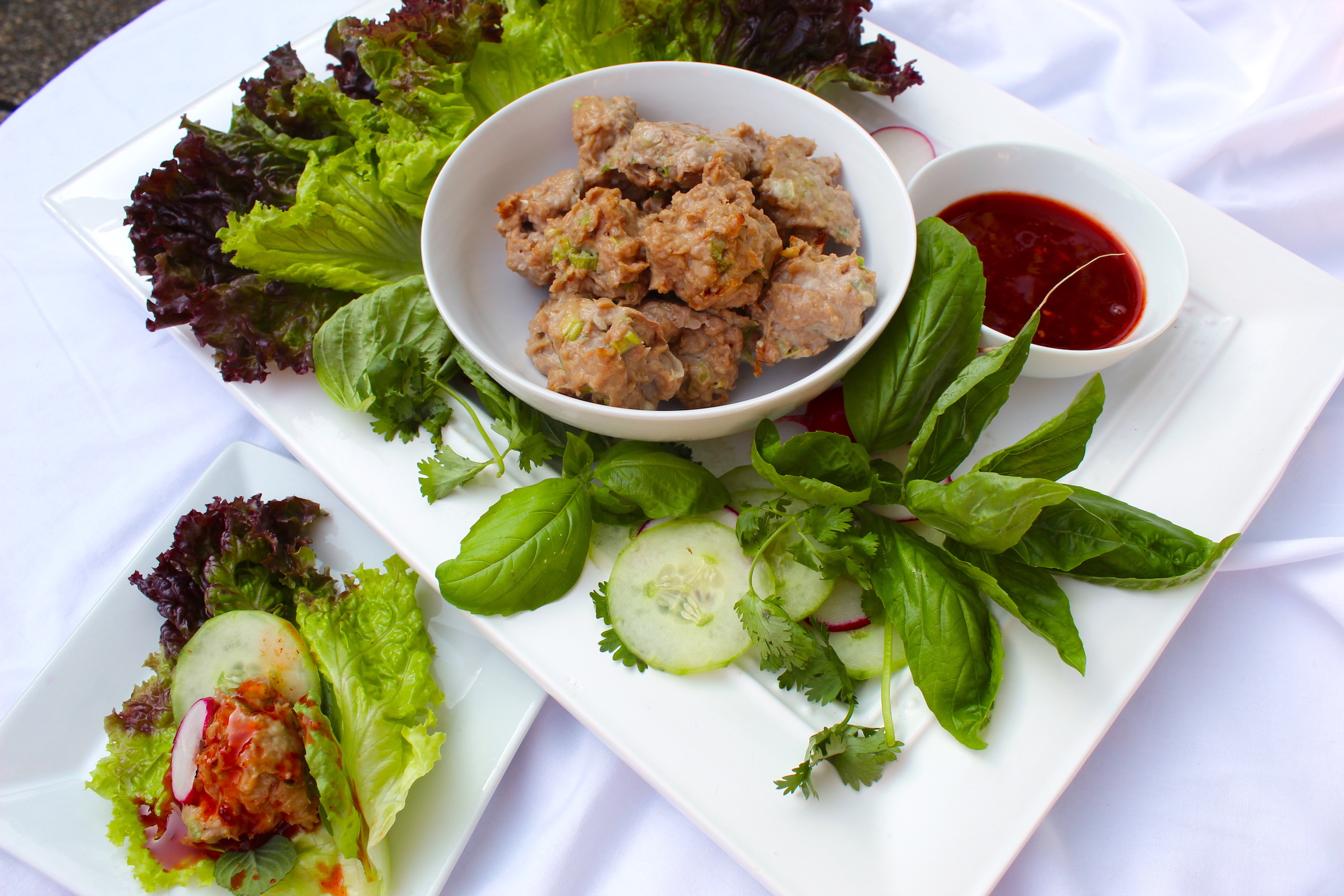 Spatula Diaries Vietnamese meatballs in lettuce wraps for a small