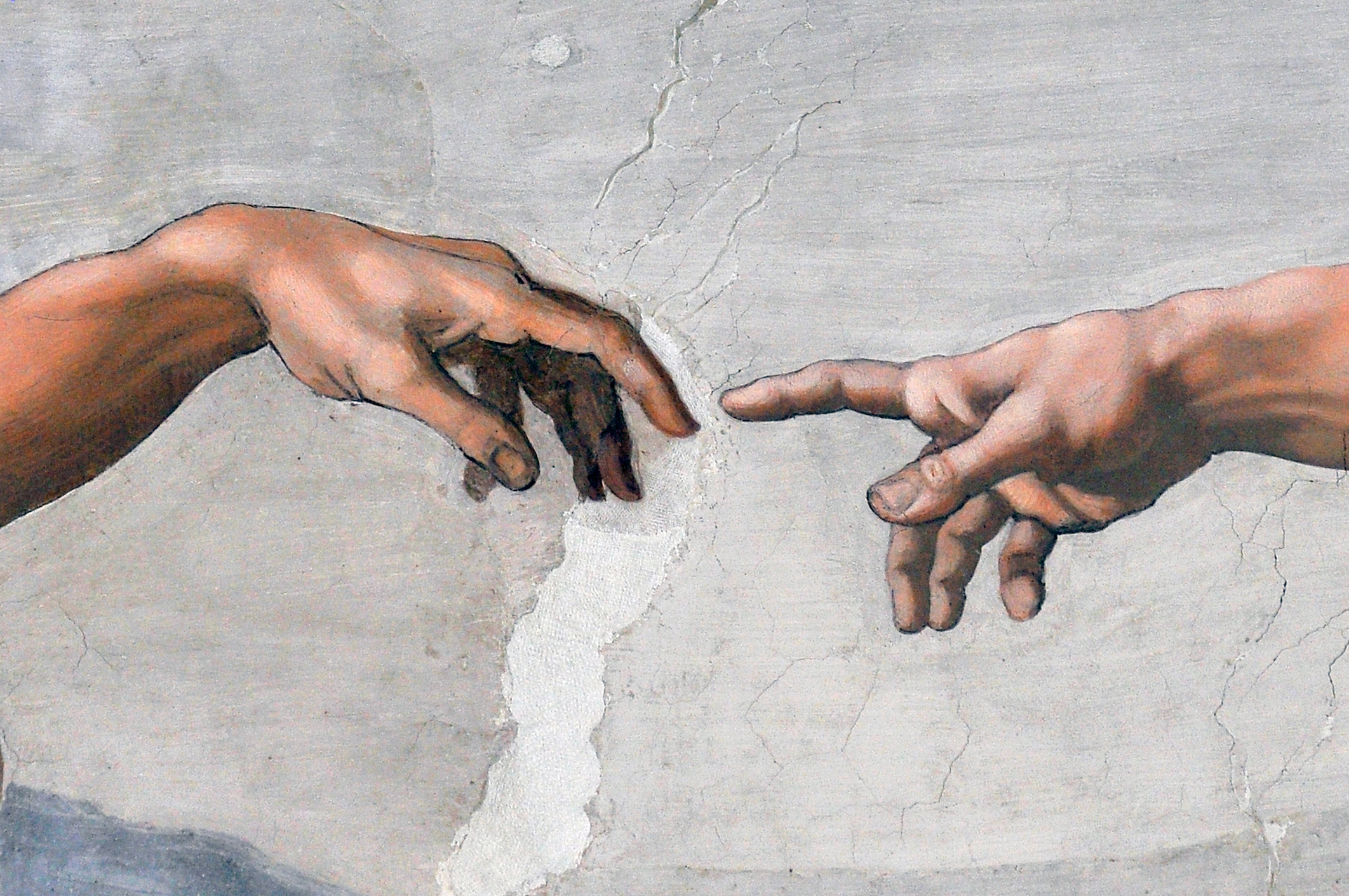 Леонардо да Винчи Сотворение Адама руки