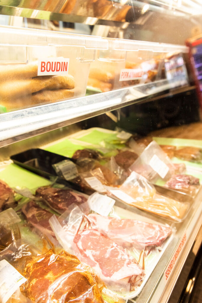 At the new Iron Fork, sample plate lunch specials, Cajun meats and