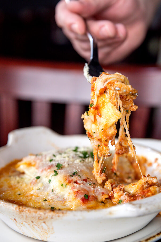 Digging into the LouisianaItalian dishes at Portobello’s Grill