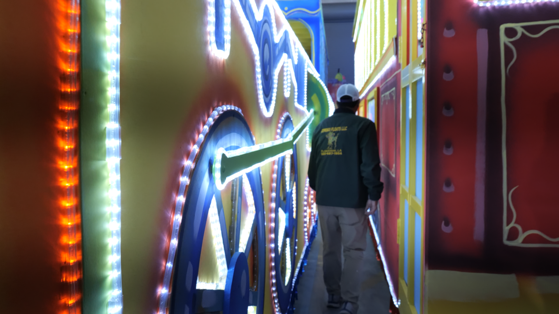 A parade company in Plaquemine is behind the floats in many Baton Rouge